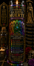 7 Color La Santa Muerte Prayer Candle
