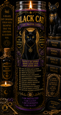 Black Cat Prayer Candle