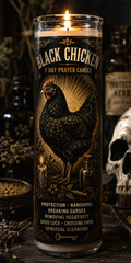 Black Chicken Prayer Candle