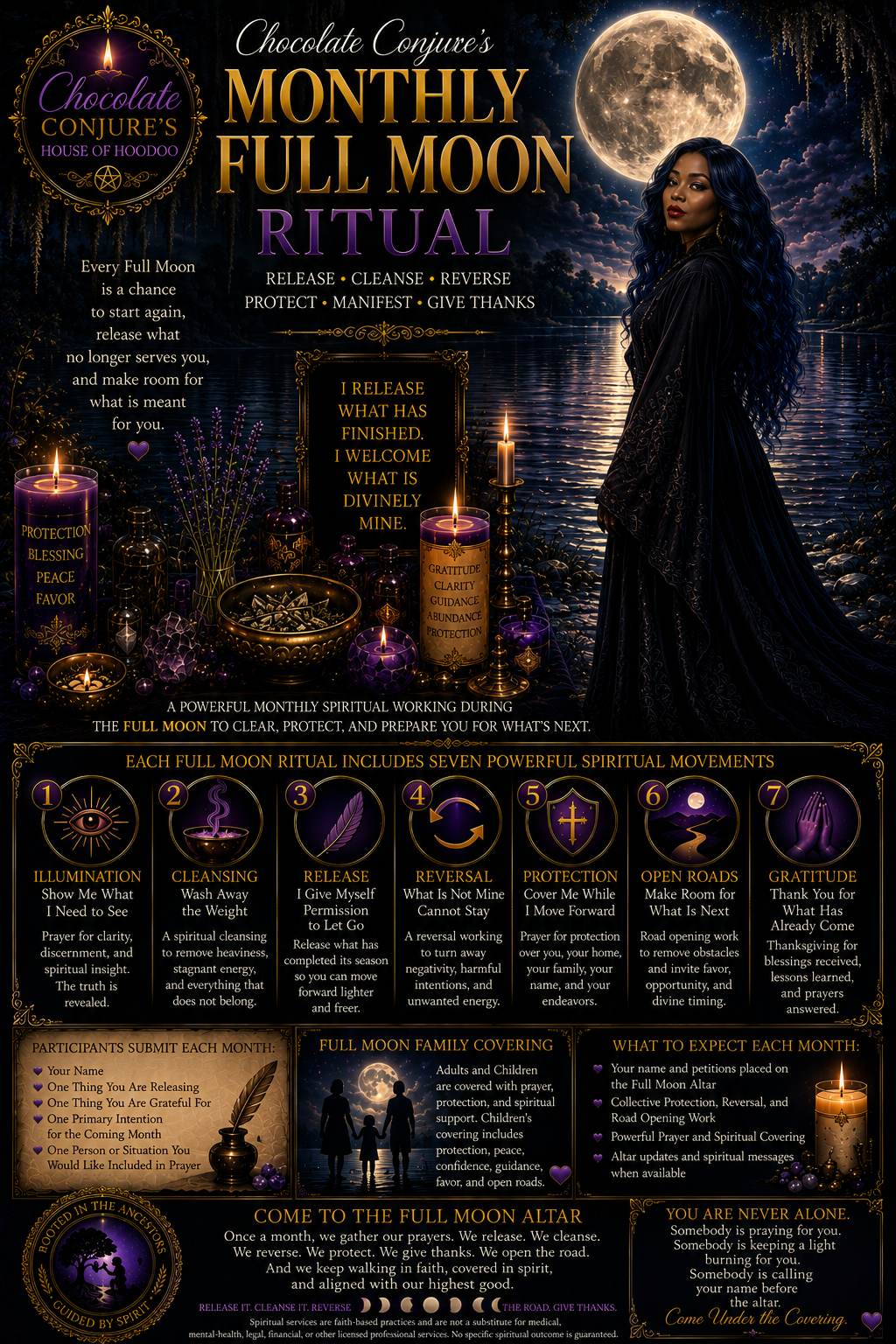 🌕 CHOCOLATE CONJURE’S MONTHLY FULL MOON RITUAL