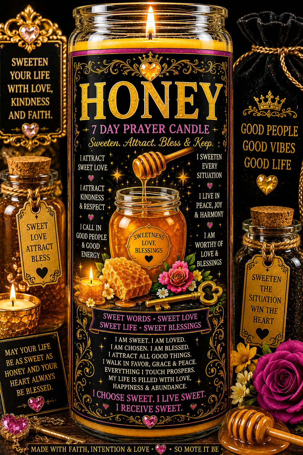 Honey Prayer Candle