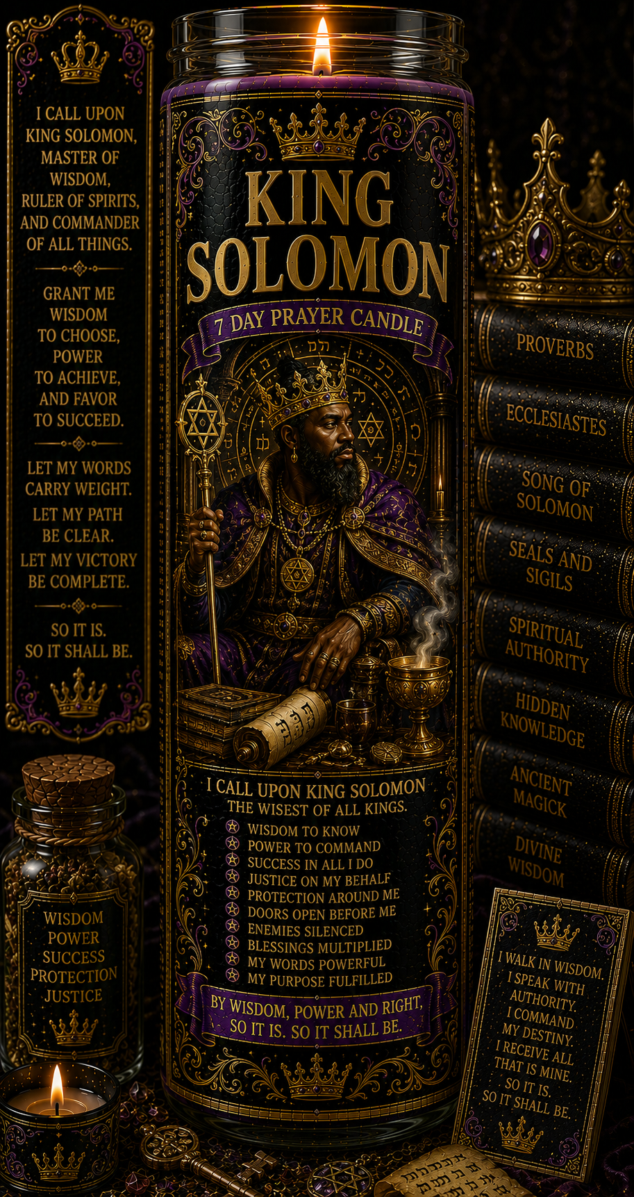 King Solomon Prayer Candle