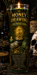 Money Drawing Prayer Candle