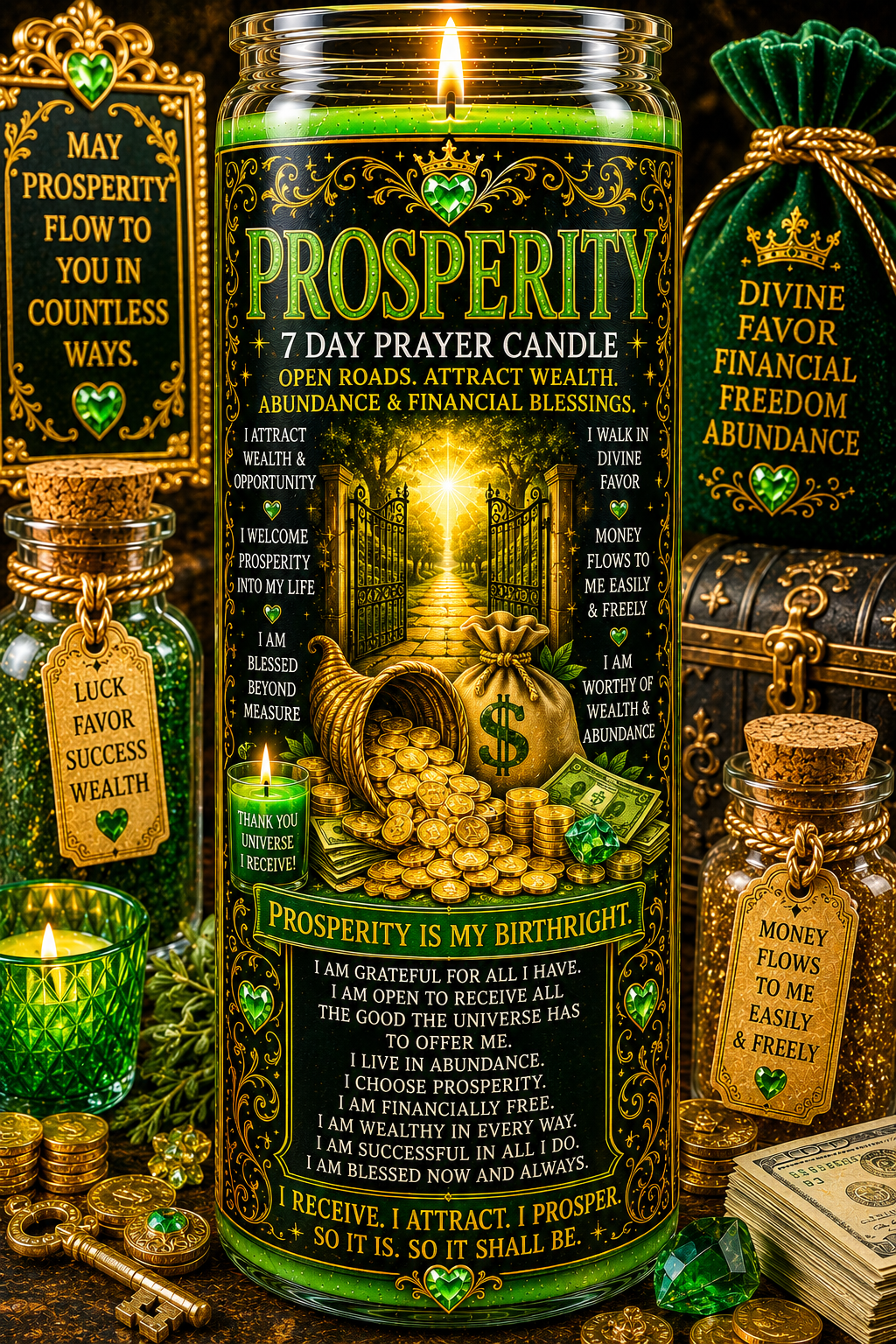 Prosperity Prayer Candle
