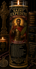 Saint Expedite Prayer Candle
